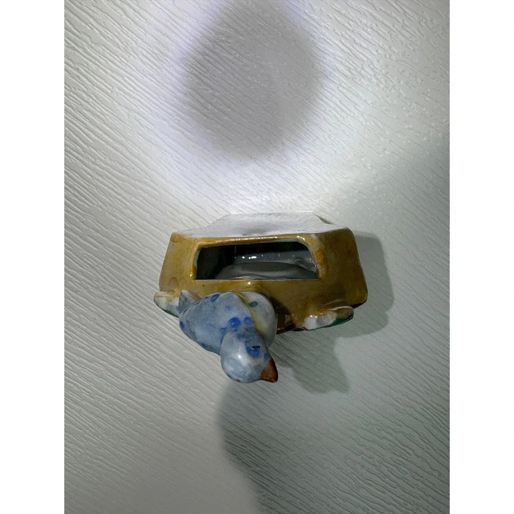 Vintage Ceramic Cuckoo Clock Wall Pocket Bud Vase Made in Japan Figurine S0041